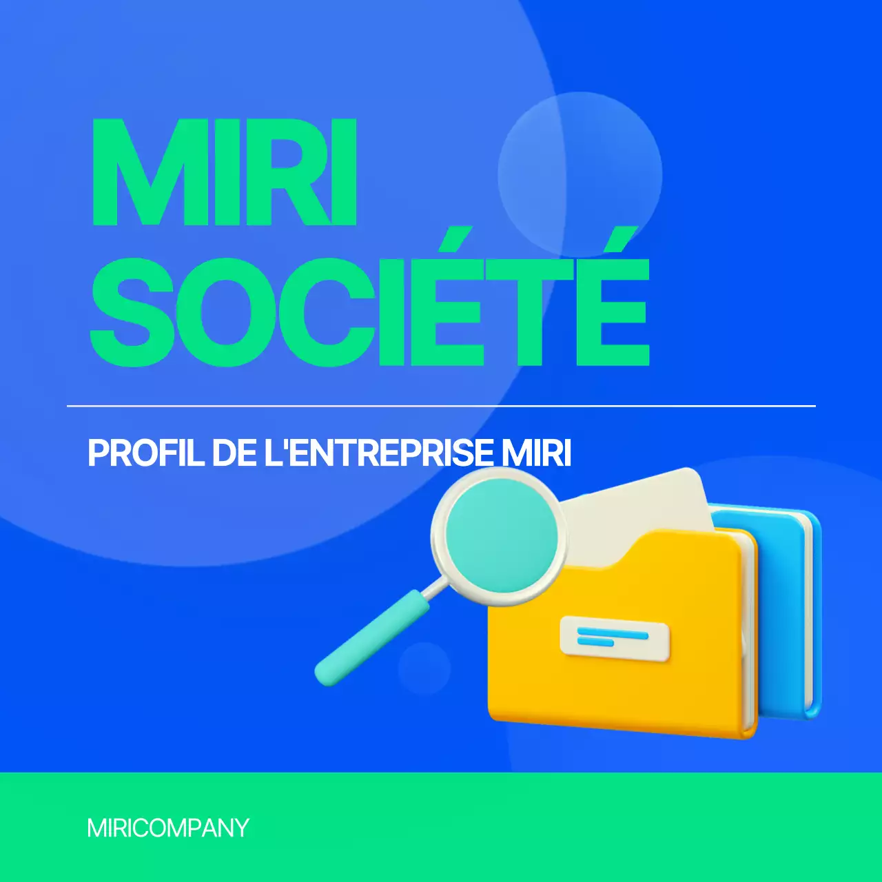 Un simple profil d'entreprise bleu et vert