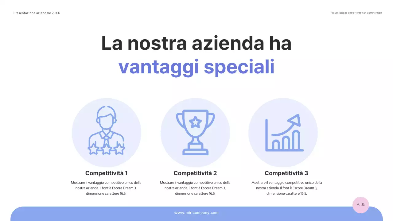 Una proposta di offerta semplice e di successo in blu