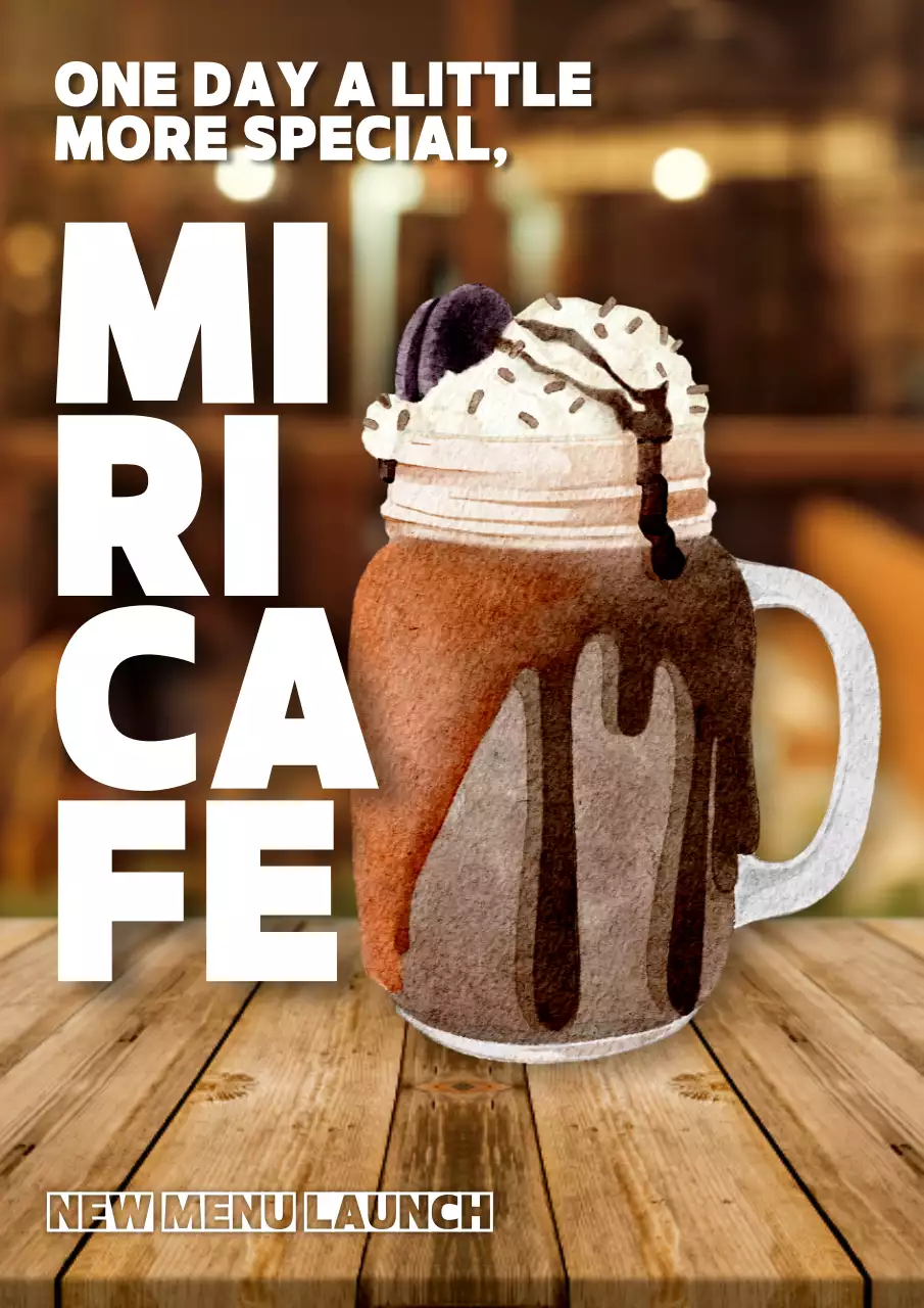 Brown Rustic Cafe Promotion Poster