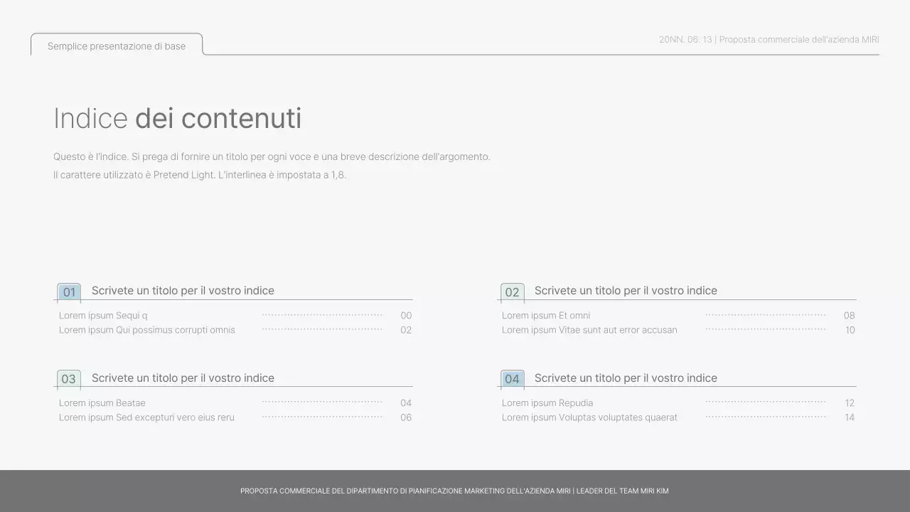 Semplice rapporto di base in azzurro e verde chiaro