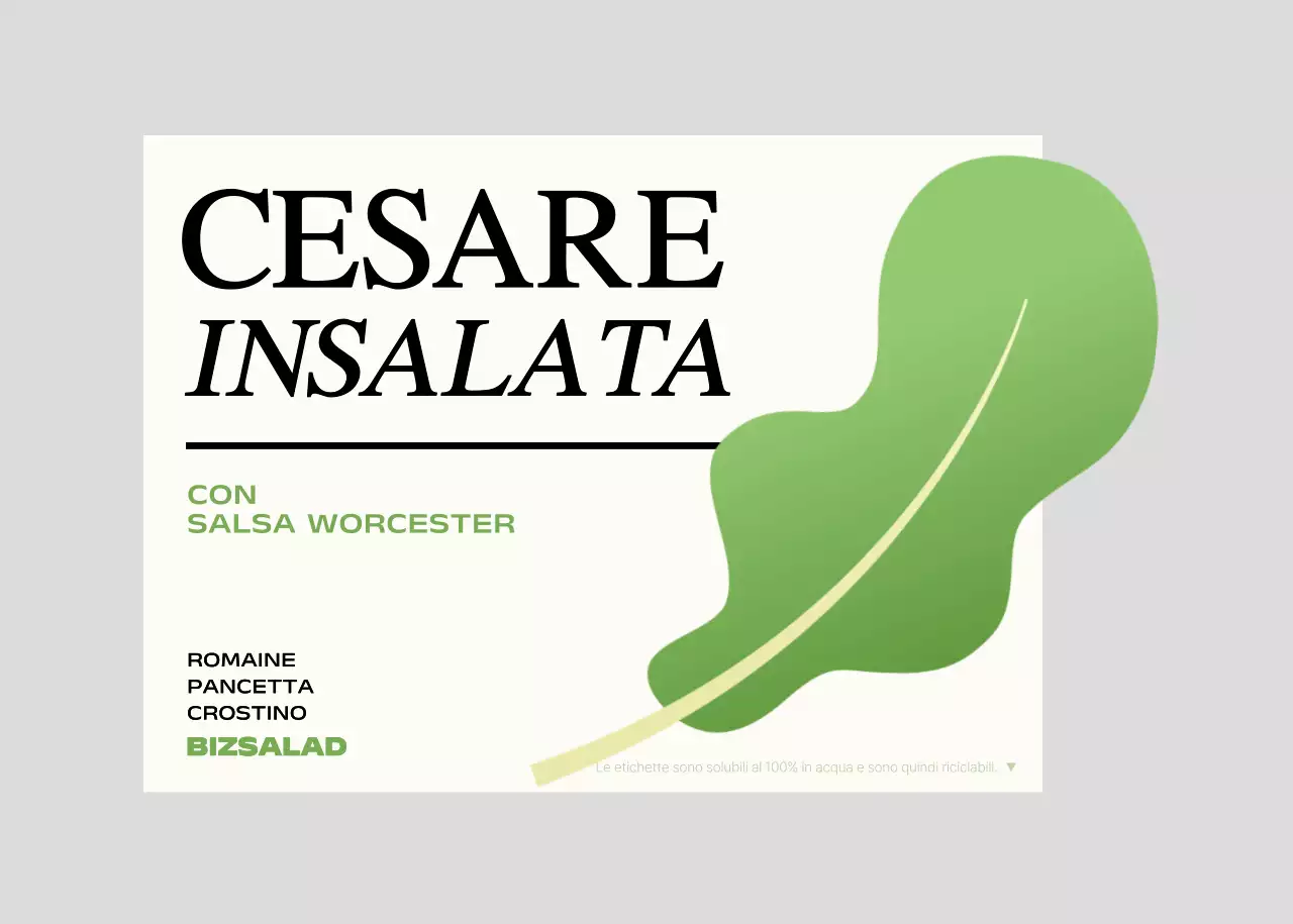 Etichette per insalata con illustrazioni di verdure verdi e rosse