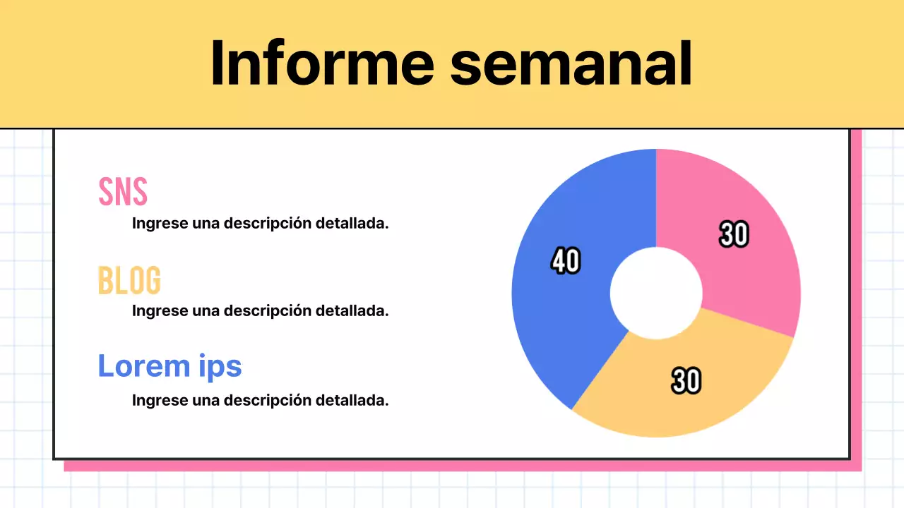 Moderno informe de actas de marketing en amarillo y blanco