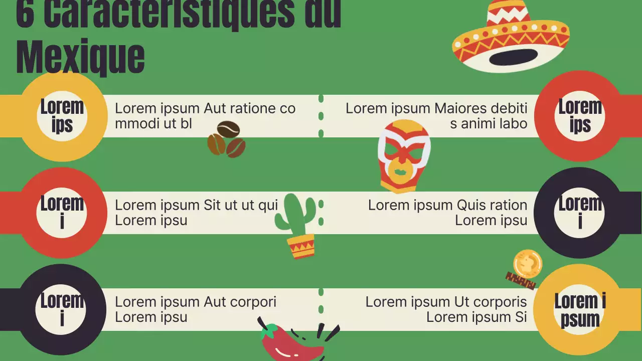 Un guide kitsch du Mexique en rouge et vert