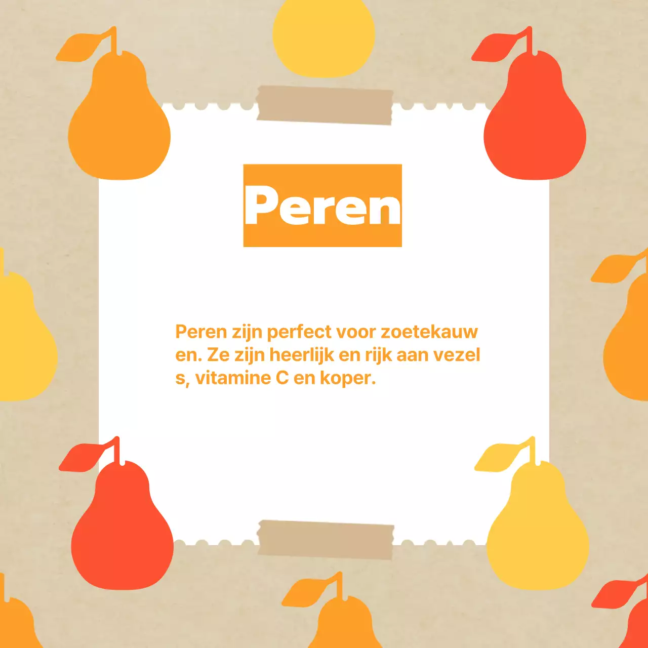 Promoot klassieke herfstvruchten in geel en oranje