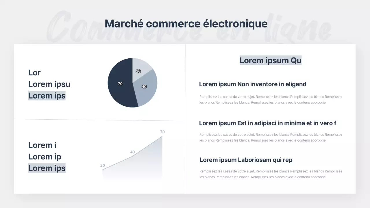 Une étude de marché moderne sur les accents bleu marine