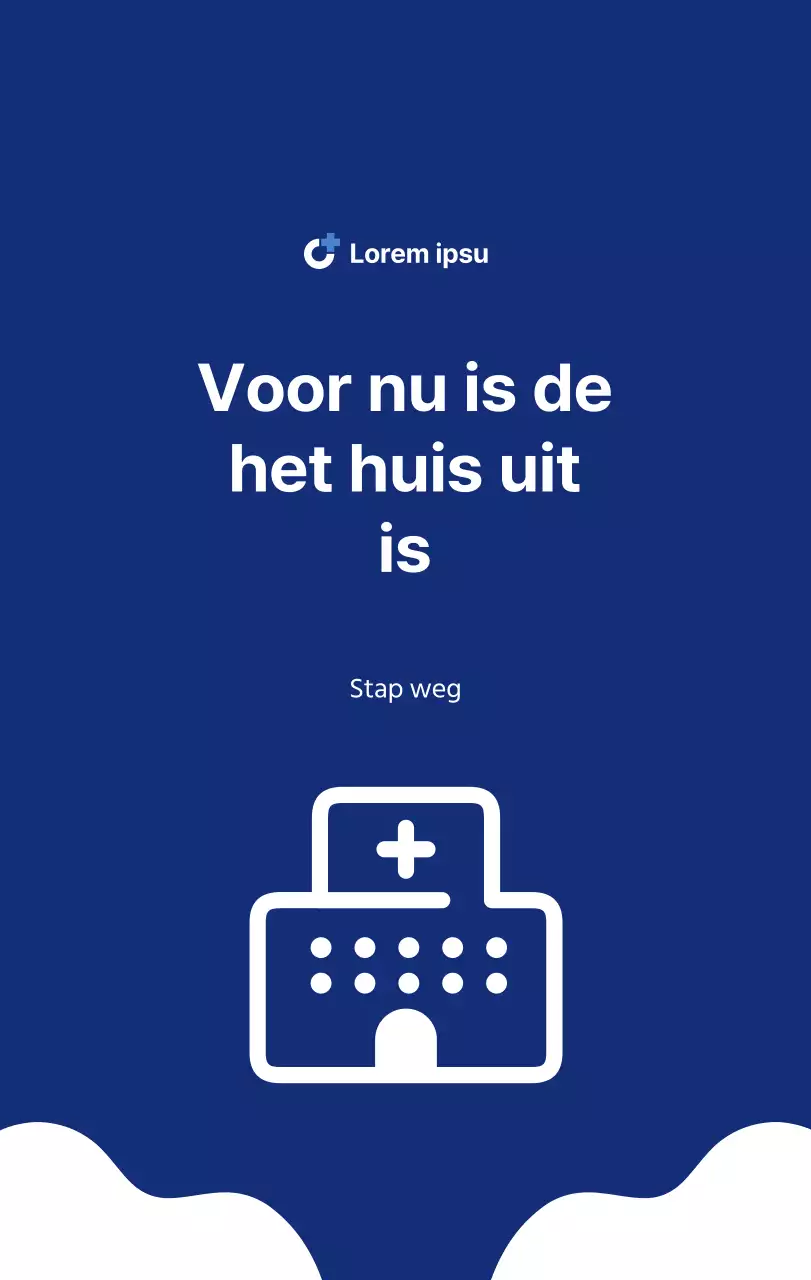 Eenvoudige kalender met strakke illustraties in blauw