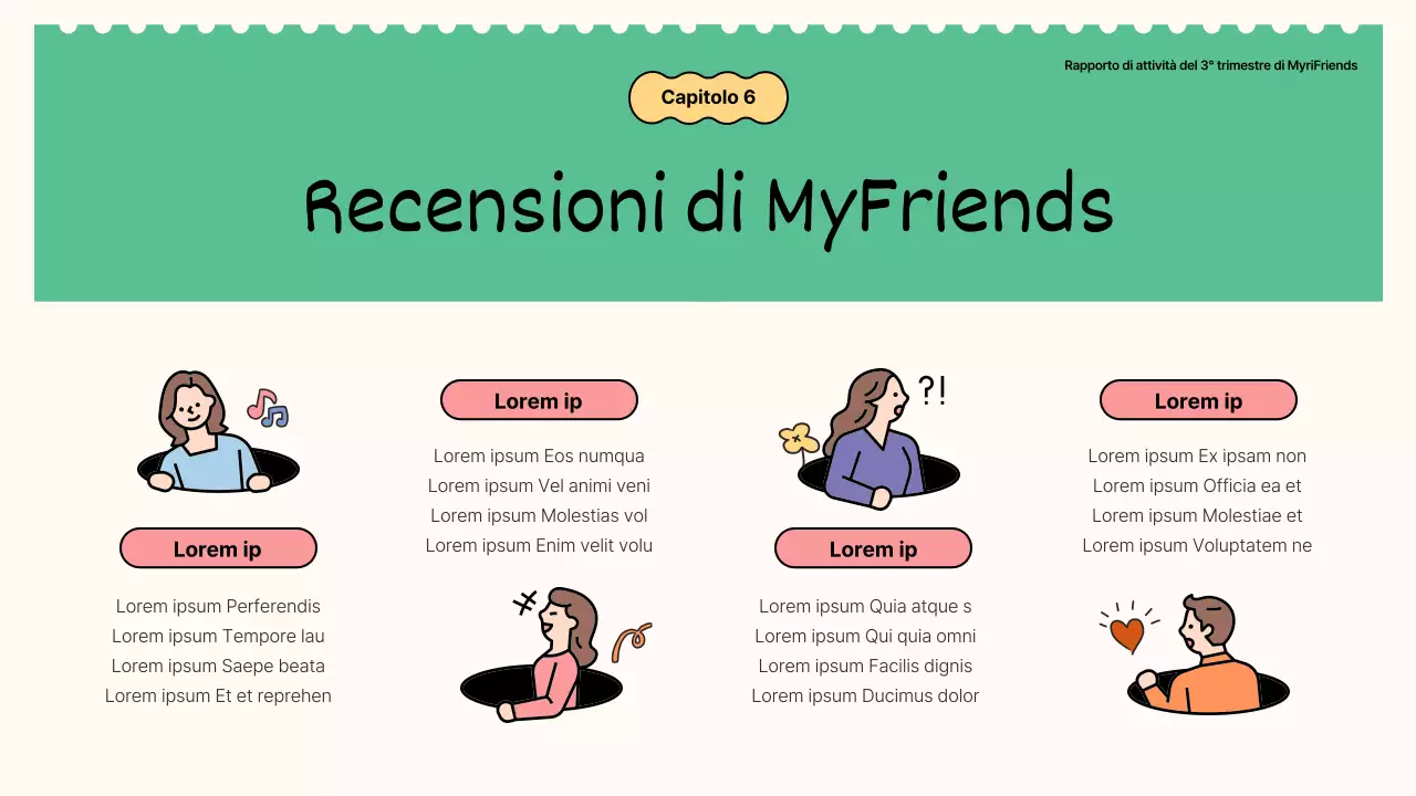  Rapporti di attività dei sostenitori in verde e giallo kitsch