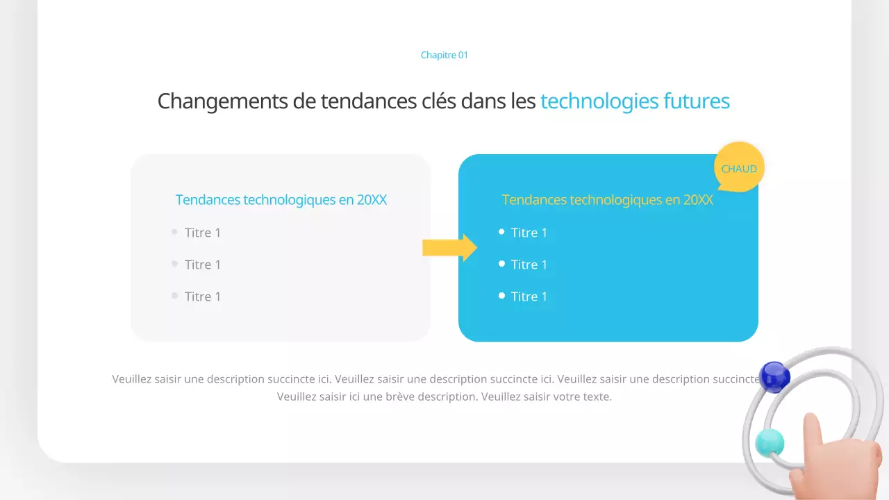 Une plate-forme de formation à la prospective technologique kitsch, bleue et jaune.