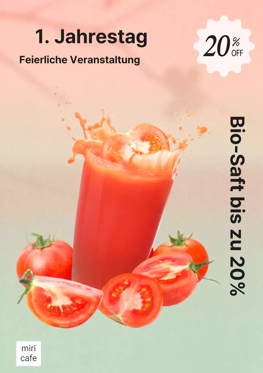 Förderung von rohen Fruchtsäften mit Schwerpunkt auf Rot- und Minzverläufen