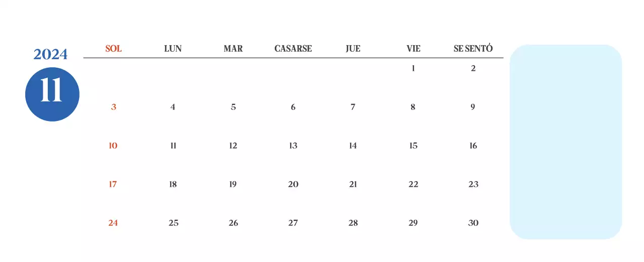 Calendario hospitalario con fotos de paisajes estacionales
