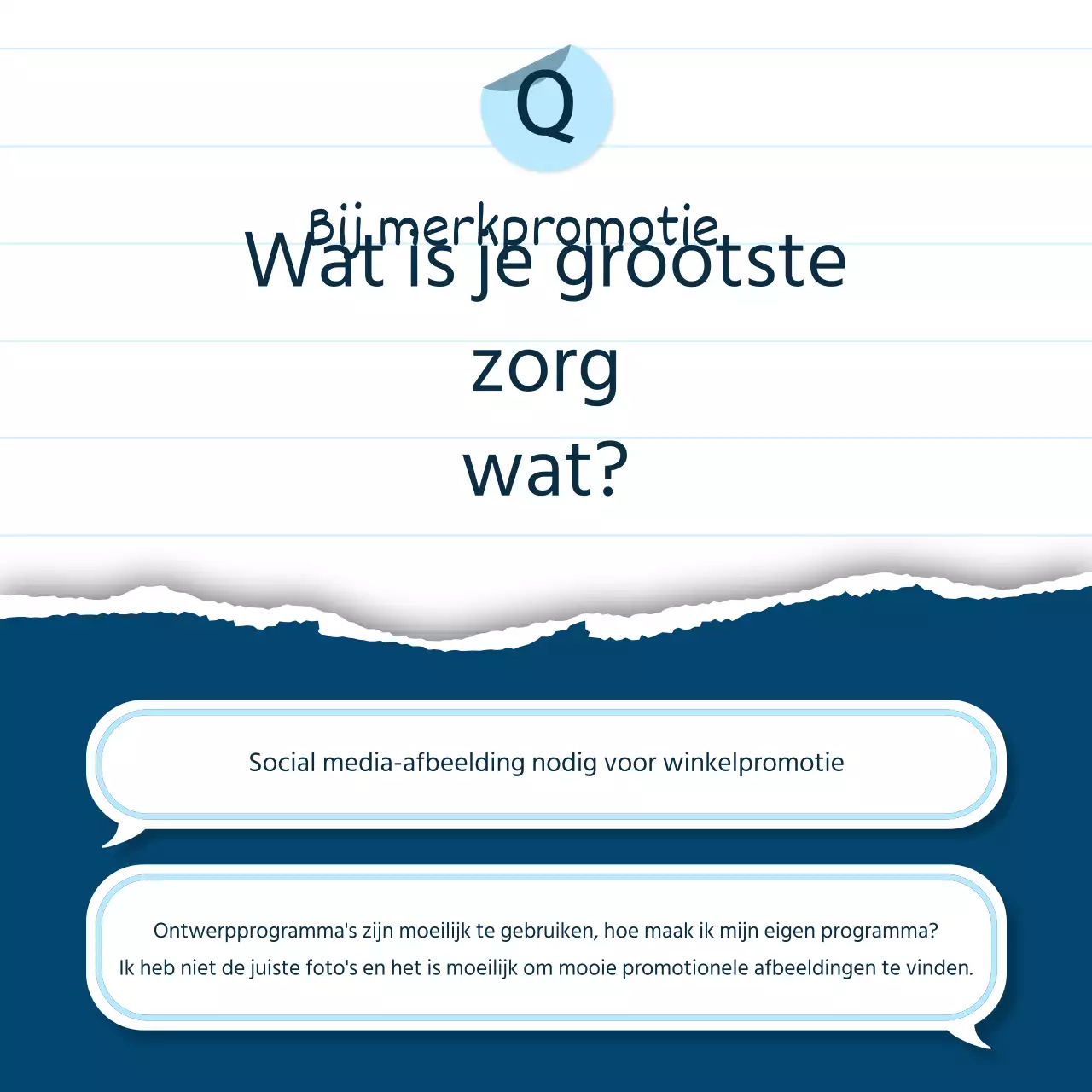 Een eenvoudige storytelling in blauw en lichtblauw