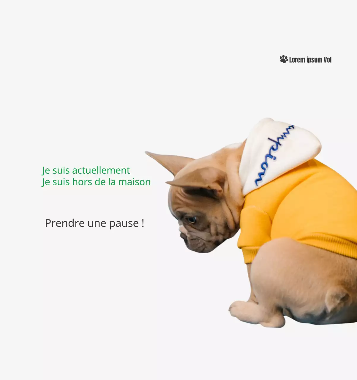 Un calendrier avec la photo d'un chiot et un message mignon aux accents verts.