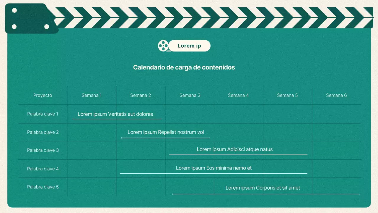 Resumen de contenidos de vídeo vintage en verde y beige