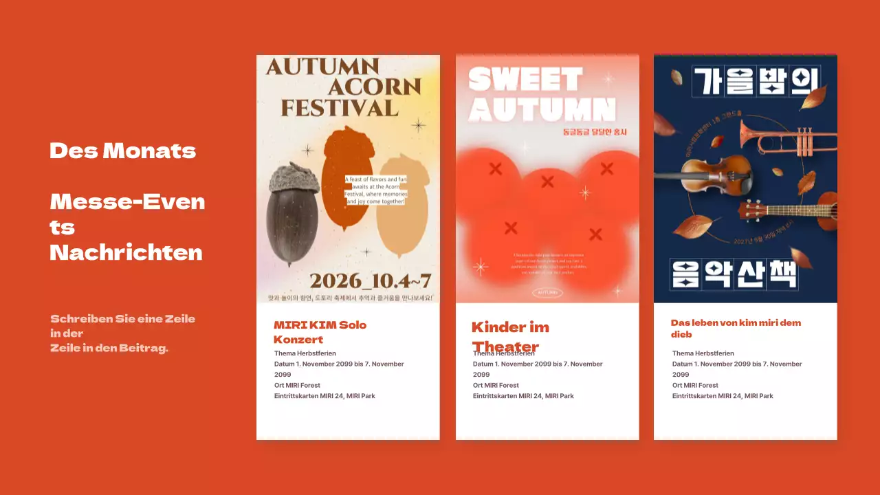 Förderung eines einfachen lokalen Tourismus-Newsletters mit orangefarbenen Akzenten