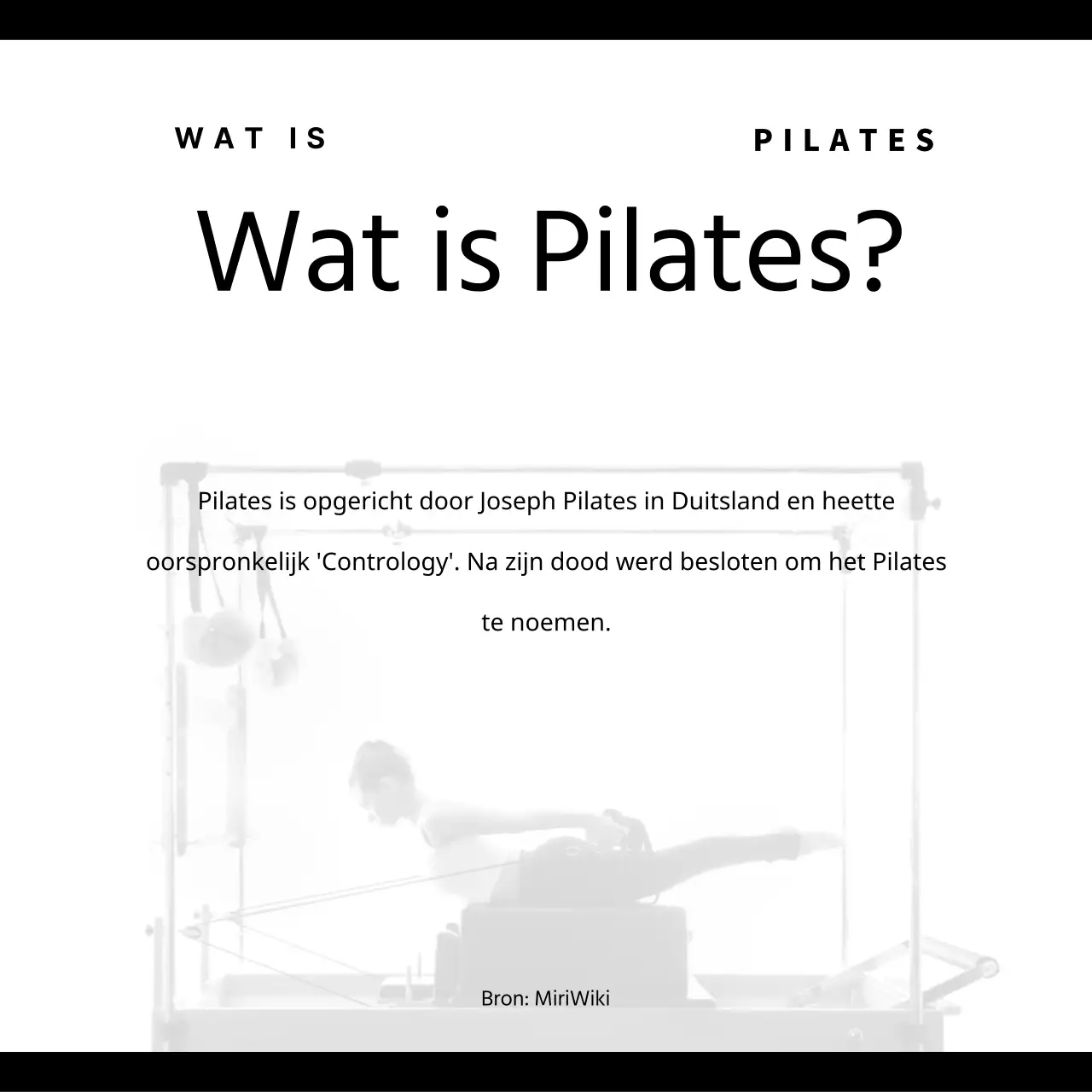 Modern Pilates promoten in zwart