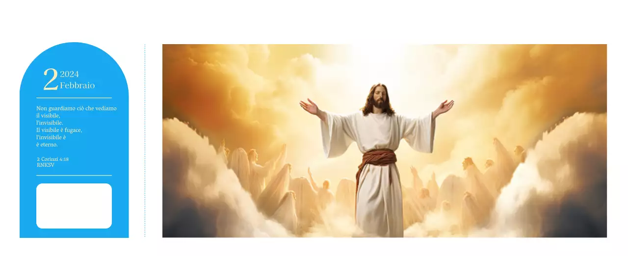 Calendario ecclesiastico blu di concezione moderna