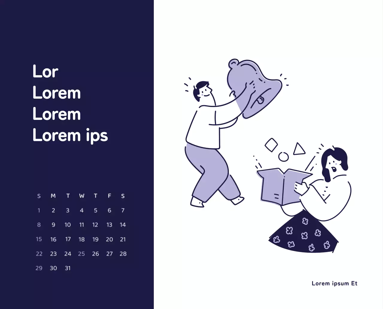Un calendario con ilustraciones llenas de color y emoción
