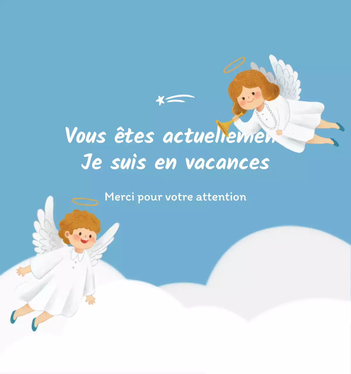 Un calendrier dévotionnel avec des illustrations douces et des versets bibliques sur un fond bleu clair.