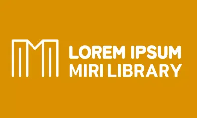 Logo di biblioteca semplice e moderno in bianco