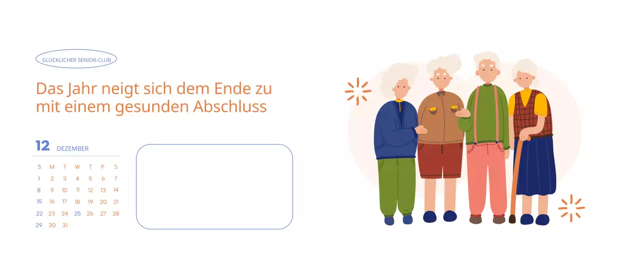 Arbeitskalender mit schönen Illustrationen