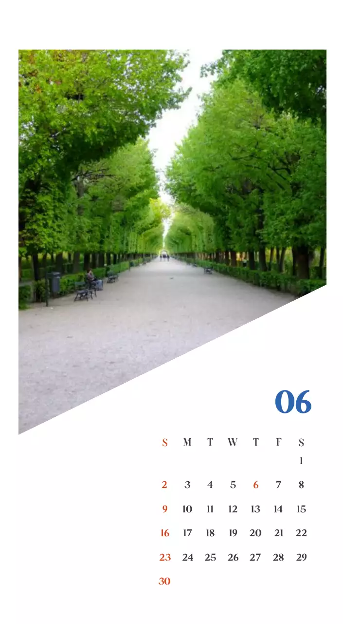 Krankenhauskalender mit saisonalen Landschaftsfotos