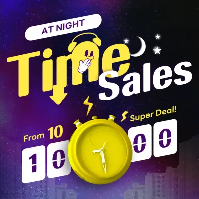 Yellow Trendy Sales Promotion Social Media Post