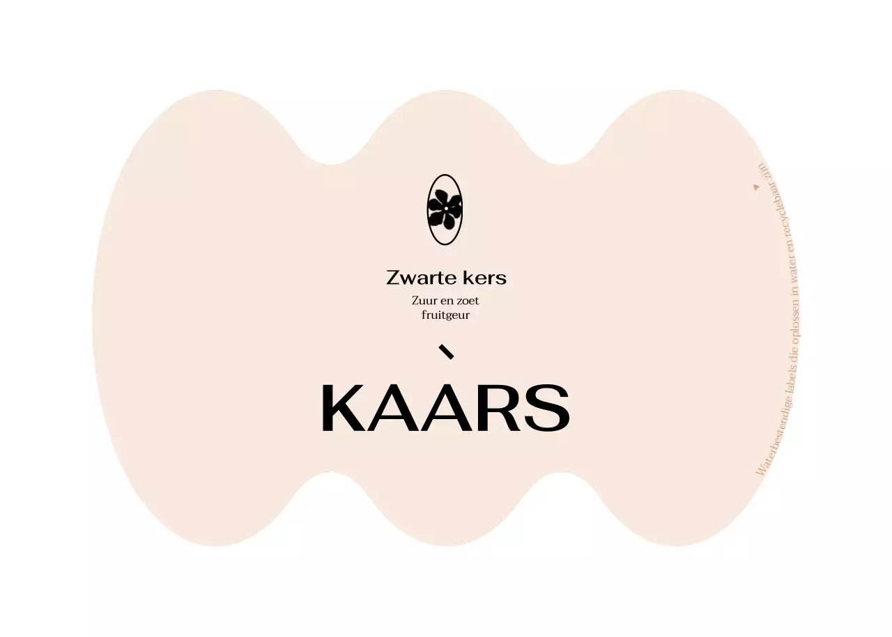 Kaarsontwerp met unieke vormen in geel en roze