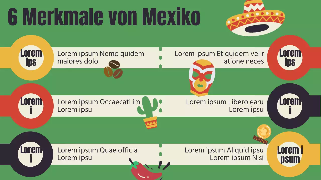 Ein kitschiger Führer durch Mexiko in Rot und Grün