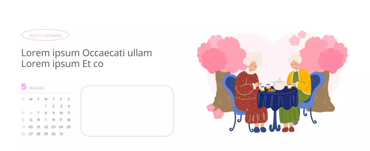 Calendario di lavoro con splendide illustrazioni