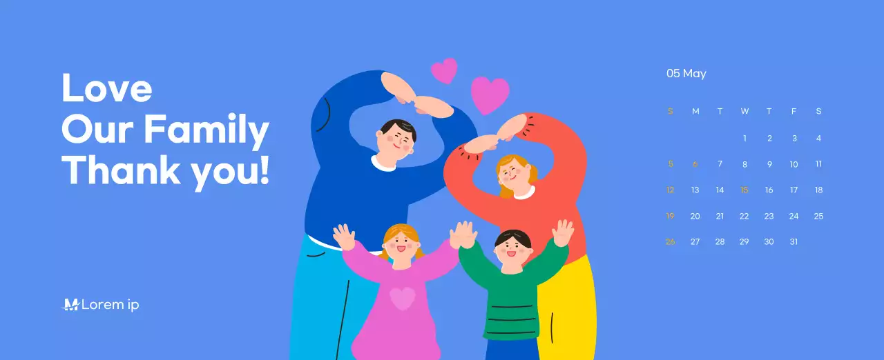 Motivational calendar with energetic illustrations and positive quotes on a light blue background