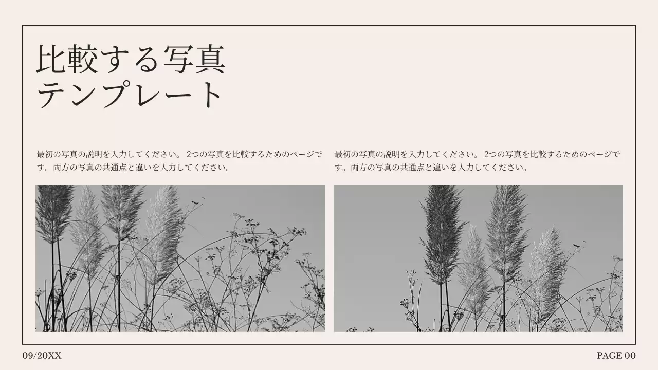 白黒 シンプル プラン プレゼンテーション