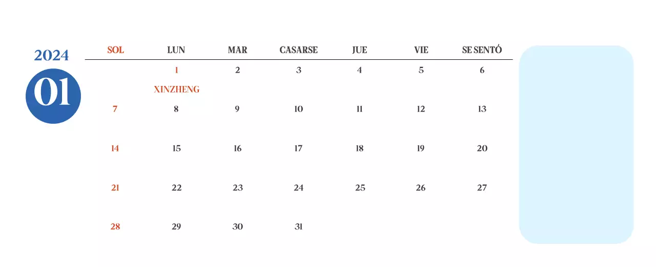 Calendario hospitalario con fotos de paisajes estacionales