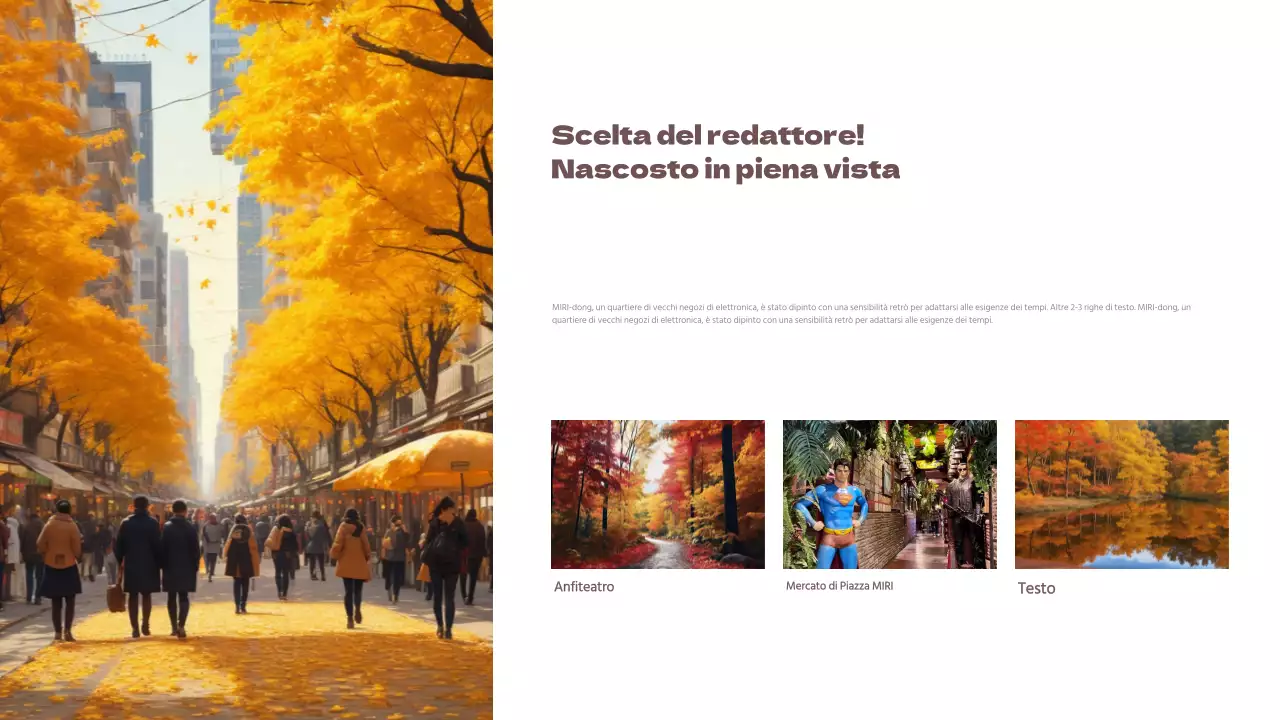 Promuovere una semplice newsletter turistica locale con accenti arancioni