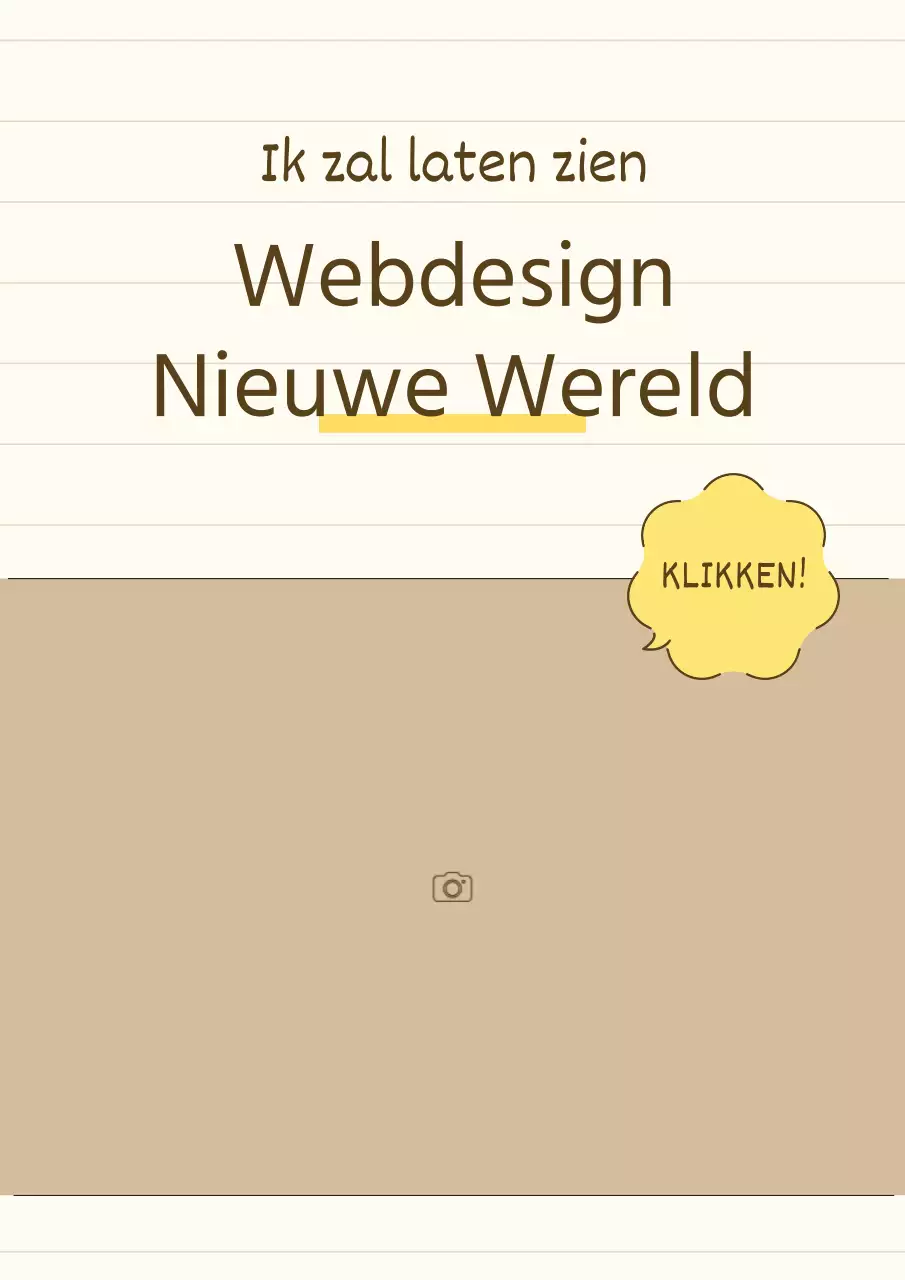Een eenvoudig verhalend productpraatje in geel en beige