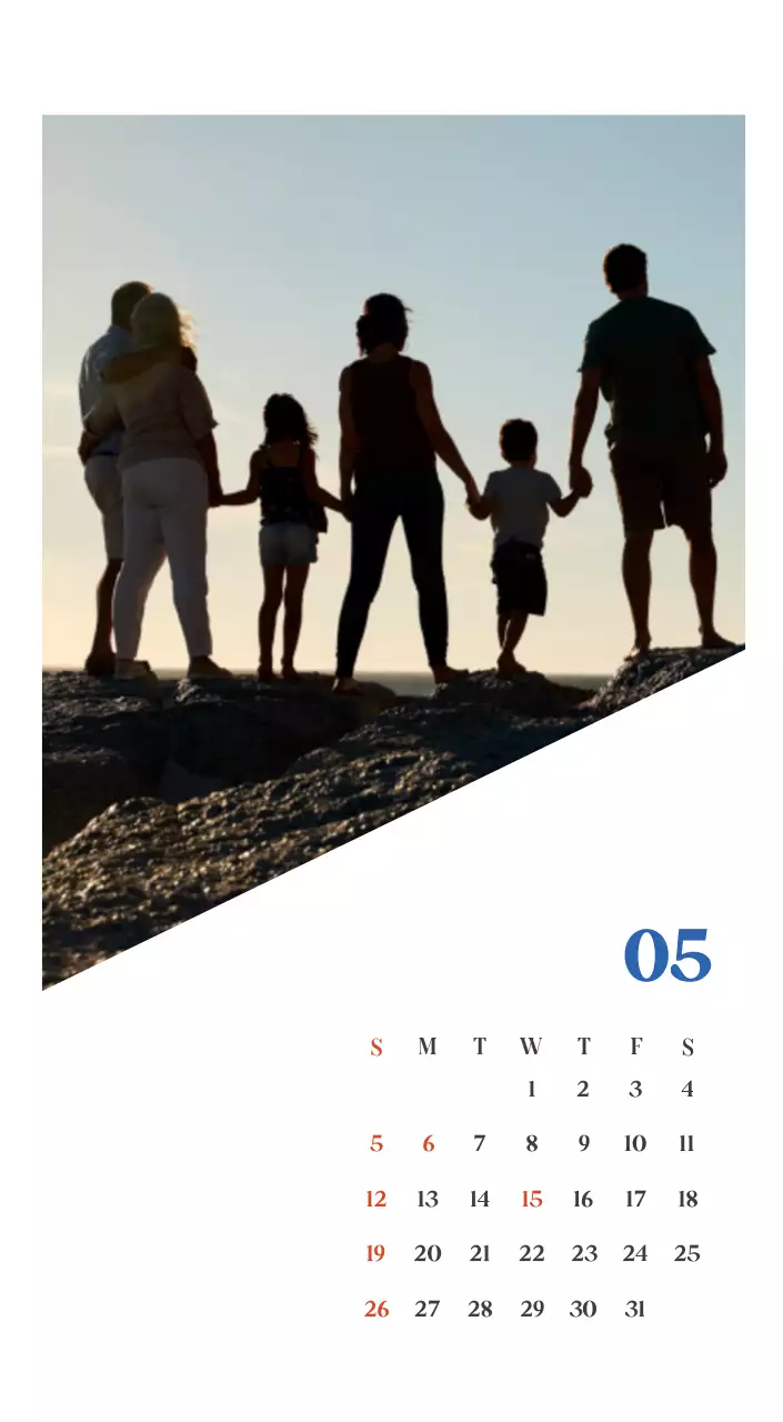 Krankenhauskalender mit saisonalen Landschaftsfotos