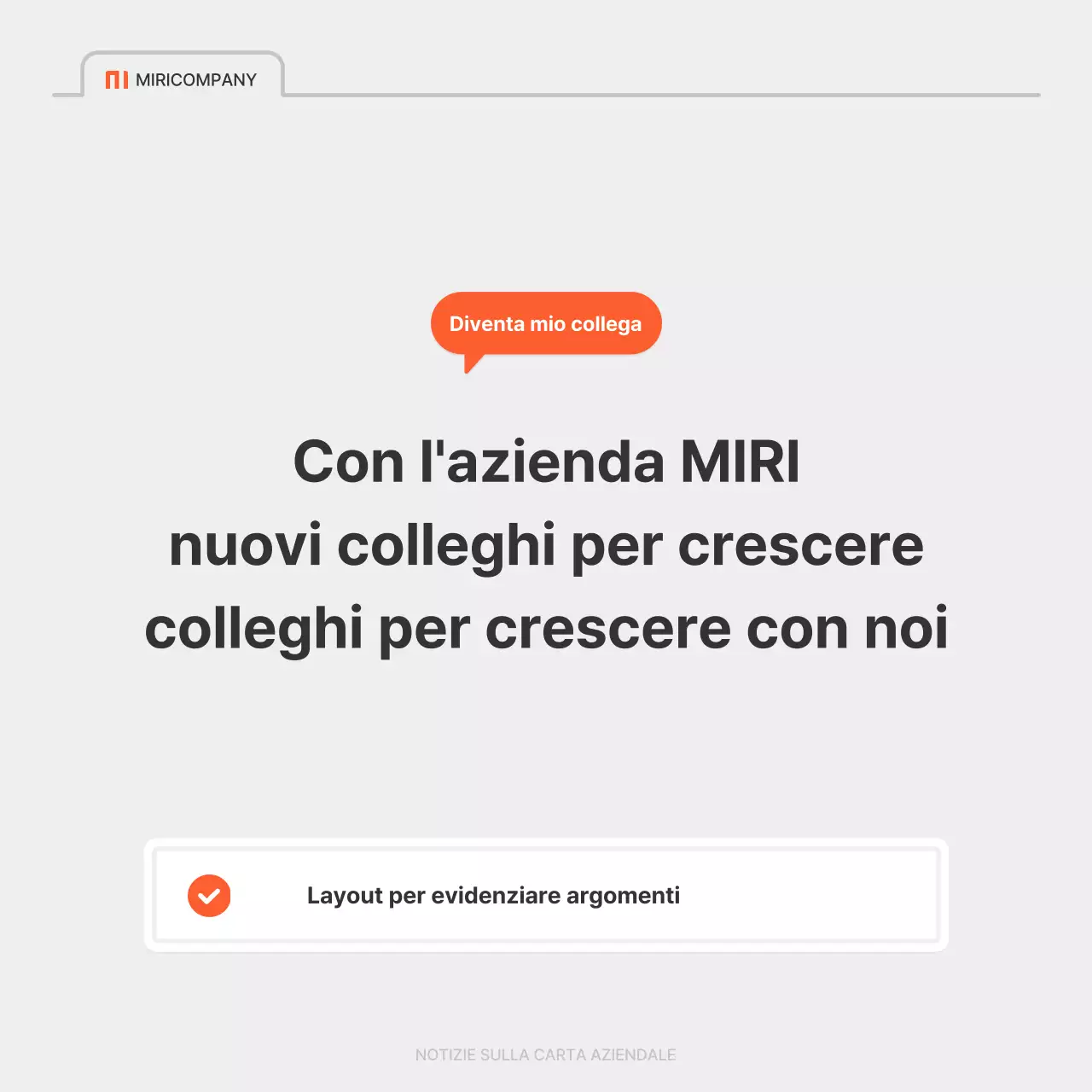 Un semplice annuncio di lavoro aziendale in rosso e grigio