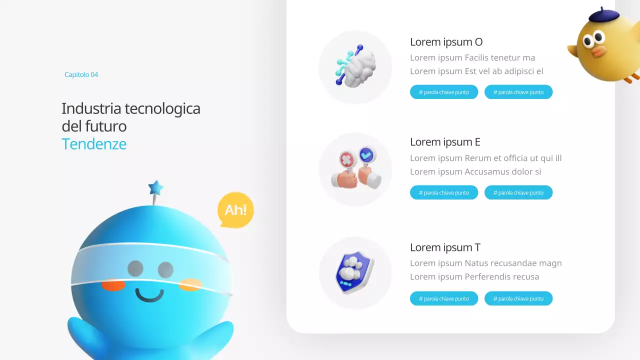 Un ponte di formazione per la previsione tecnologica kitsch blu e giallo futuristico