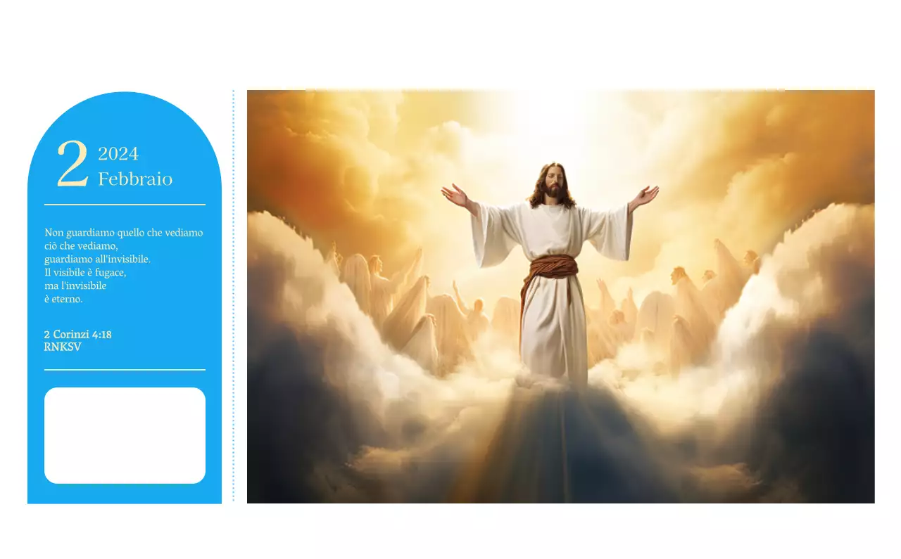 Calendario ecclesiastico blu di concezione moderna