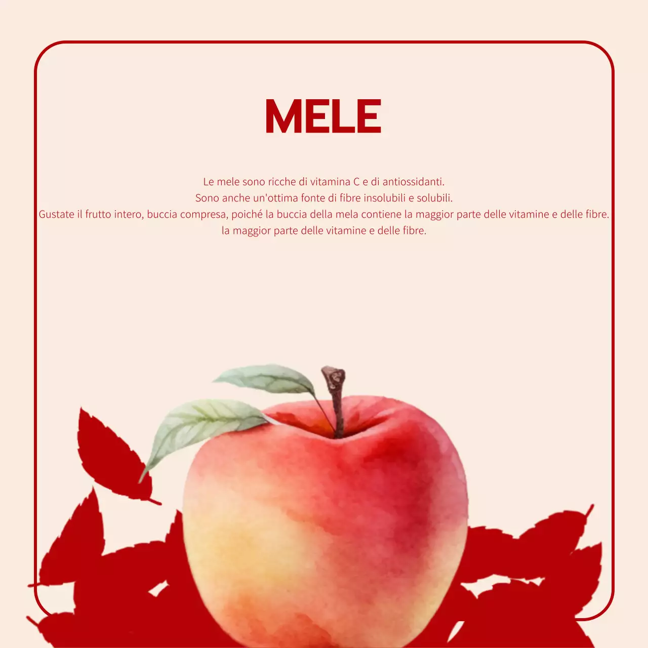 Promuovere la frutta di stagione vintage in arancione e beige