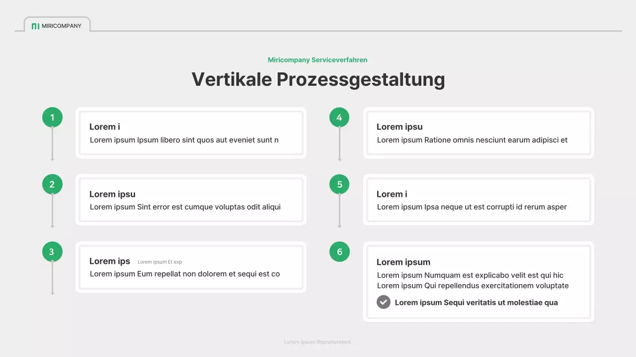 Ein einfaches grünes und graues Unternehmensprofil