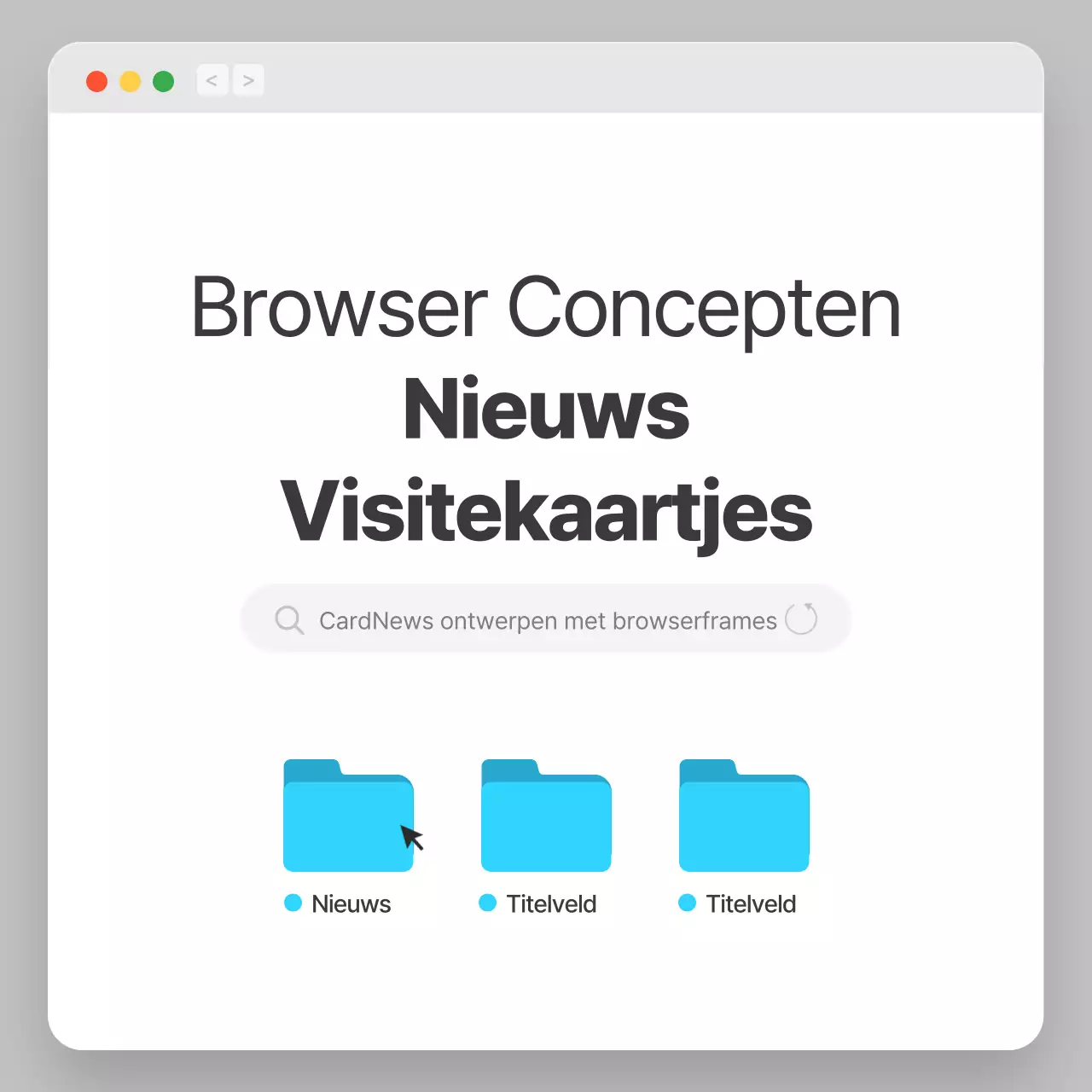 Bedrijfsprofiel met een eenvoudig grijs en wit browserconcept