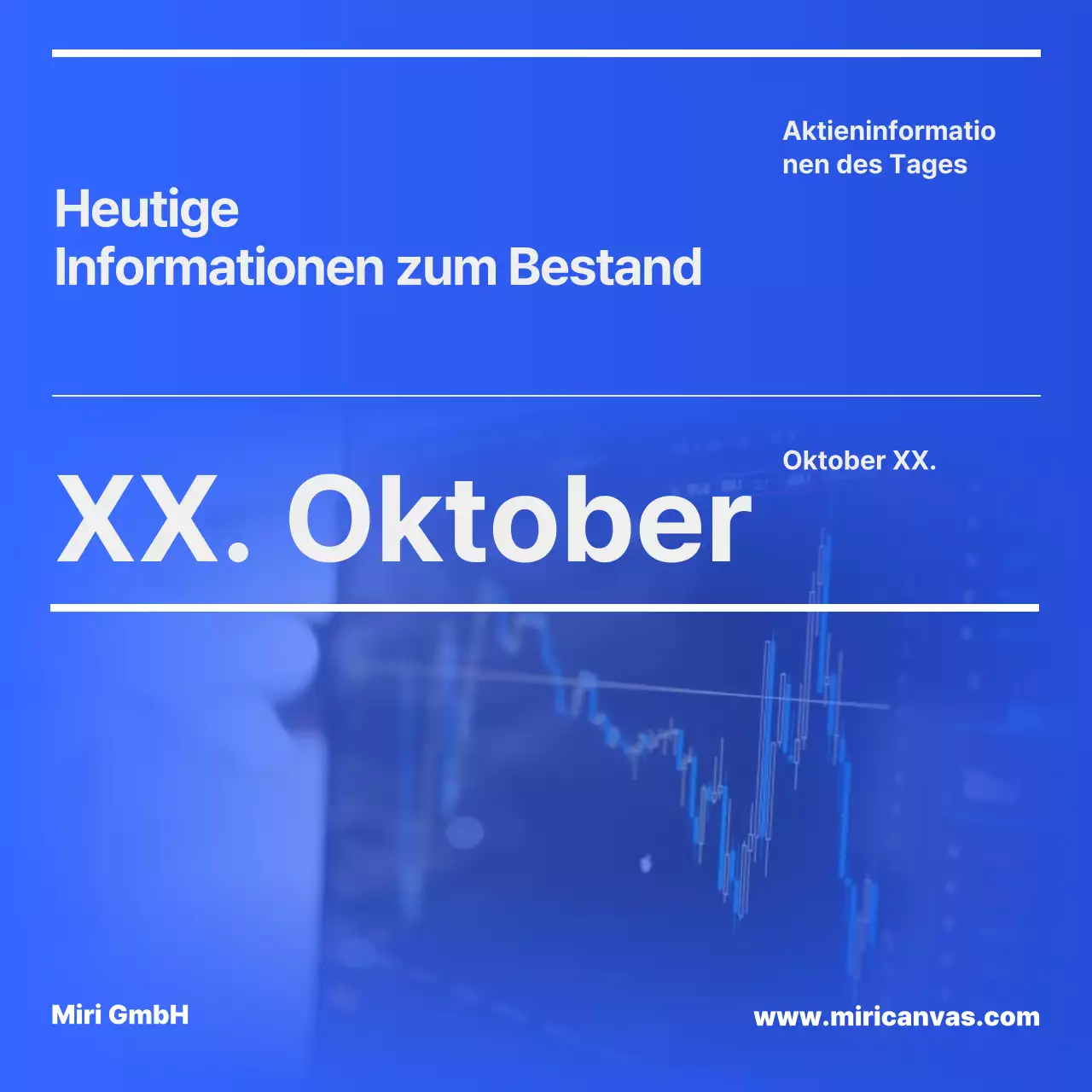 Ein einfacher Aktienmarktbericht in Blau