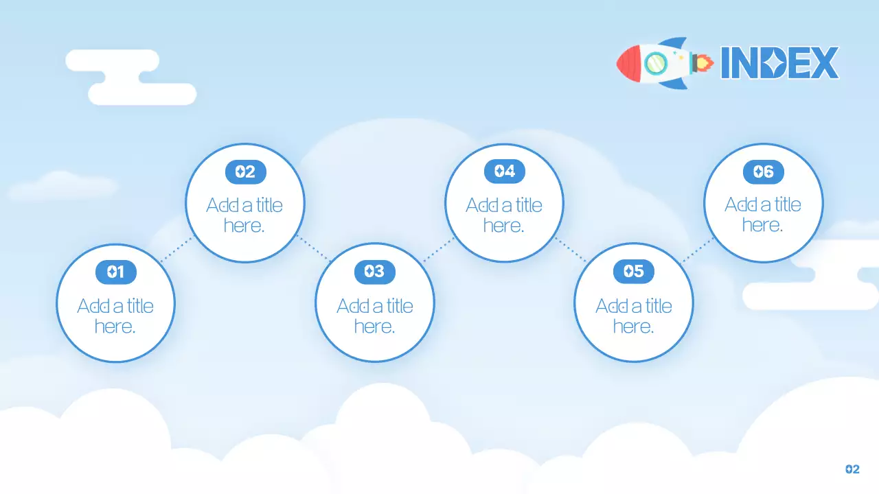 블루 모던 로켓 프리젠테이션
