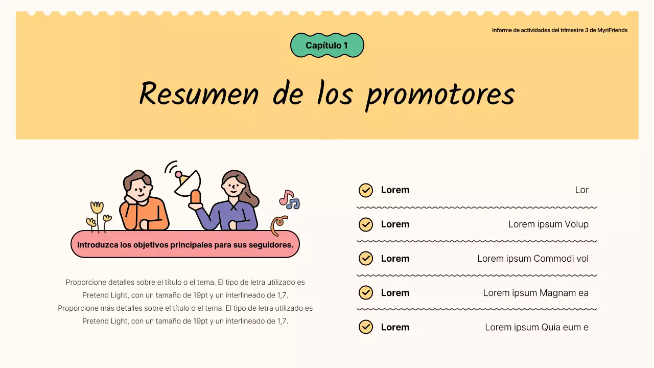  Informes de actividad de los aficionados en verde y amarillo