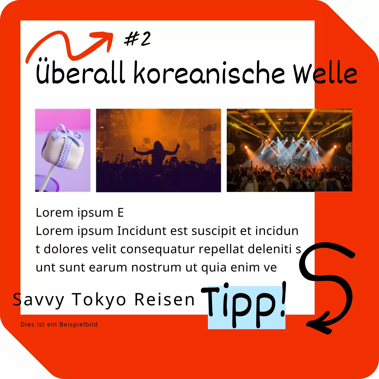 Kitschige japanische Reisewerbung in Rot