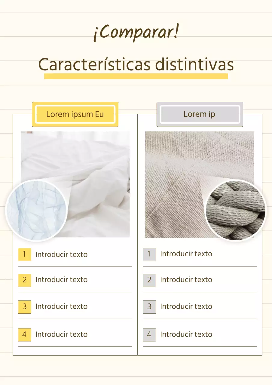 Una sencilla presentación de un producto en amarillo y beige