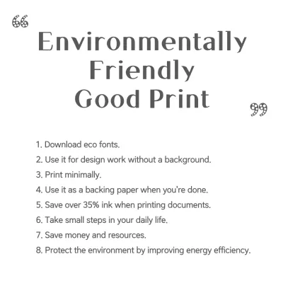Promote environmental protection with a simple white and gray environmental typeface