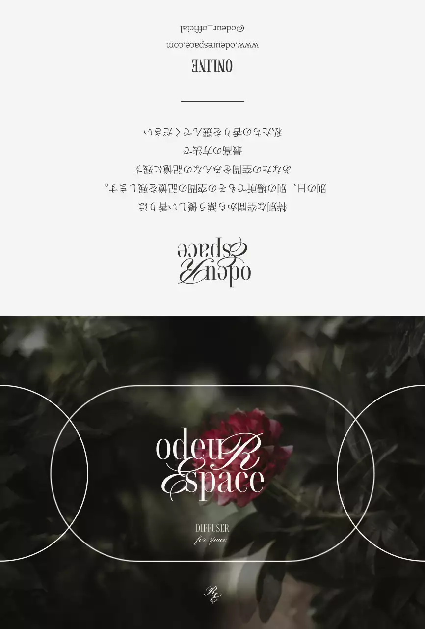 落ち着いた色合いのヴィンテージ感のある花のイメージがある高級感のあるディフューザー商品紹介用