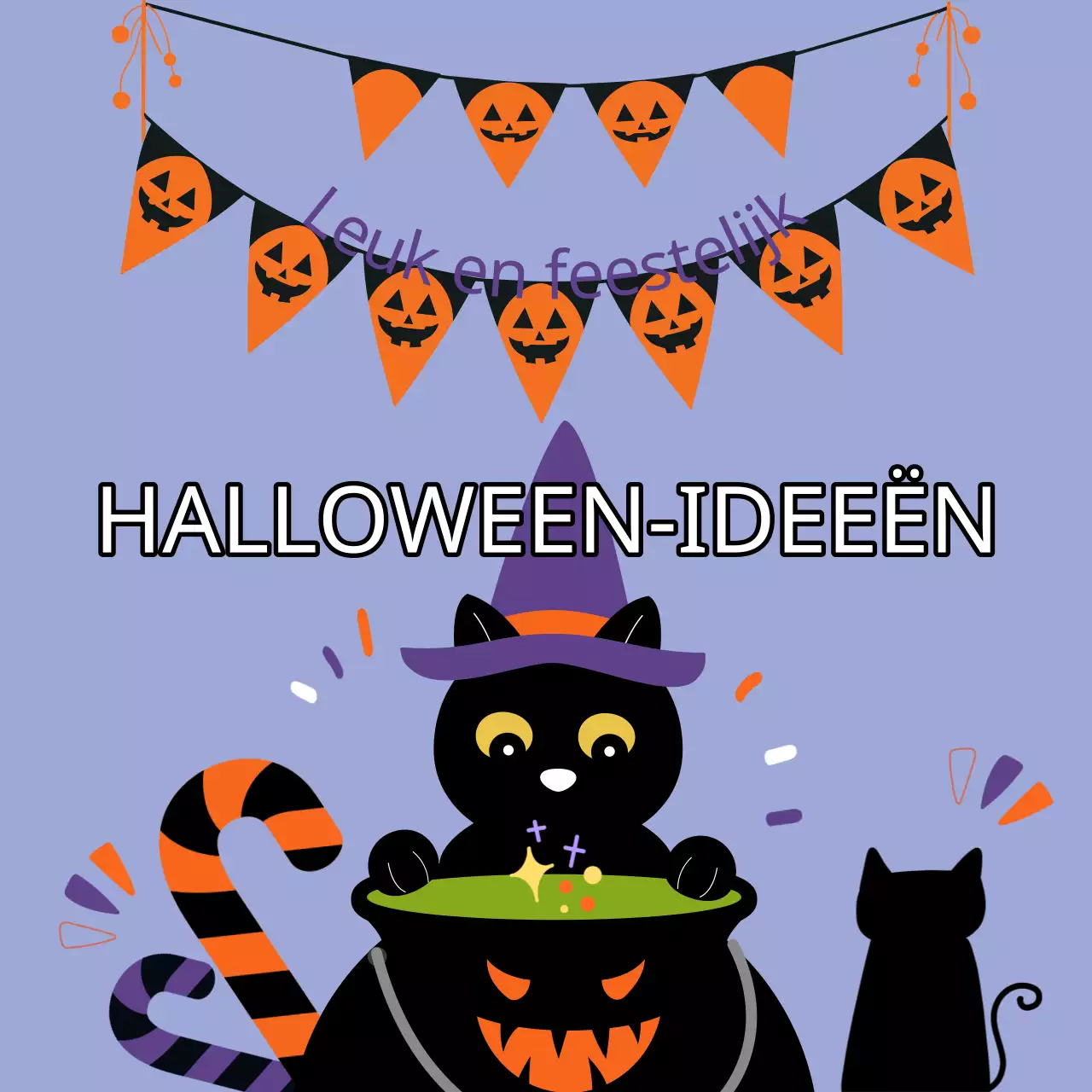 Promoot trendy Halloween kostuums in wit en oranje