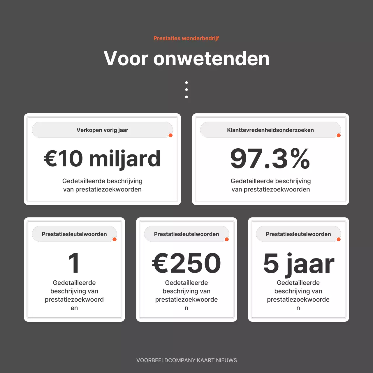 Een eenvoudige bedrijfsvacature in rood en grijs